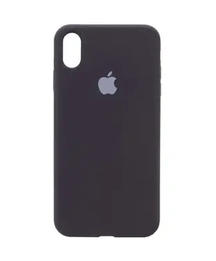 Чохол Apple iPhone X/ XS Silicone cases without cover charging socket Midnight Black