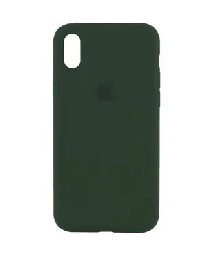 Чохол Apple iPhone X/ XS Silicone cases without cover charging socket Pine Green
