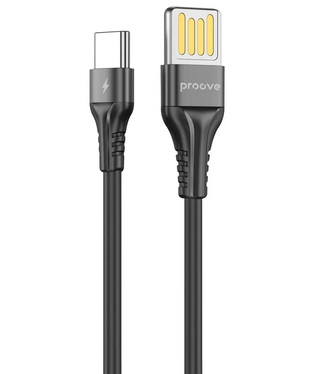 Кабель Proove Double Way Silicone Type-C 2.4A (1m) Black (CCDS20001201)