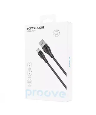 Кабель Proove Soft Silicone Type-C 2.4A (1m) Black