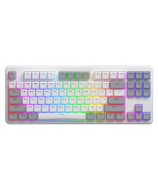 Клавиатура механическая HATOR Rockfall 3 Mecha TKL wireless orange (HTK851UA) white, QMK/VIA, OMA profile
