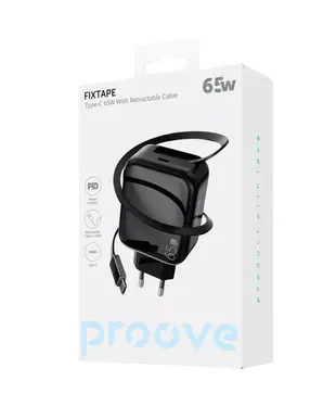 Сетевое зарядное устройство Proove Fixtape GaN Type-C 65W black (WCFP65010201)