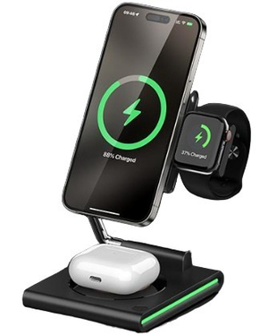 Бездротовий зарядний пристрій Maxco 3in1 15W Wireless Charger (MW07)