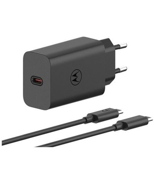 Мережевий зарядний пристрій Motorola 68W USB-С + 1m Black (PG38C06281)