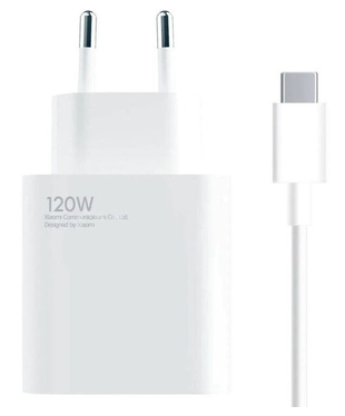 Мережевий зарядний пристрій Xiaomi 120W HyperCharge Combo (Type-A) EU + кабель USB-C (BHR9462EU)