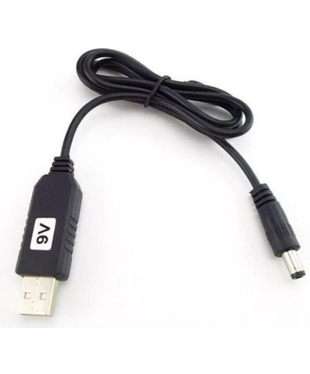 Кабель USB - DC Power Boost USB - DC 5.5x2.1 9V 1m Black
