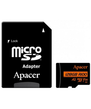 Карта пам'яті Apacer microSDXC UHS-I U3 128GB V30 A2 +SD
