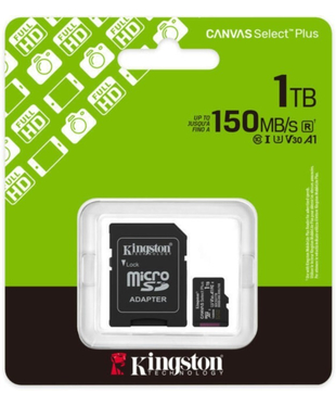 Карта пам'яті Kingston 1TB microSDXC Canvas Select Plus Gen3 (SDCS3/1TB)