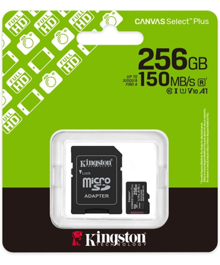 Карта пам'яті Kingston microSDXC 256GB Canvas Select Plus Gen3+