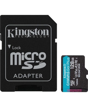 Карта пам'яті Kingston microSDXC 128GB Canvas Go Plus Gen4 +ADP