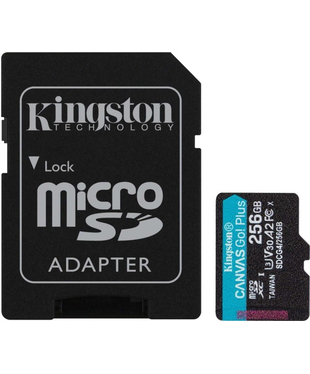 Карта пам'яті Kingston microSDXC 256GB Canvas Go Plus Gen4 +ADP