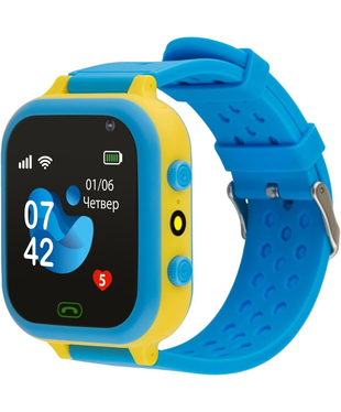 Дитячий годинник AmiGo GO009 GLORY Camera+LED WIFI Blue-Yellow