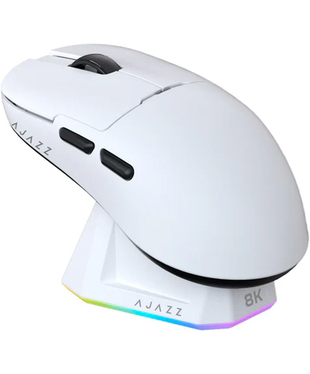 Ігрова бездротова миша Ajazz AJ159PRO -3 Mod-White-3395-8K Charging Dock