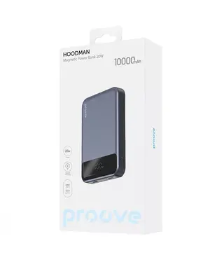 Батарея мобільна Proove Hoodman Magnetic 20W 10000mAh black (2001001934651)