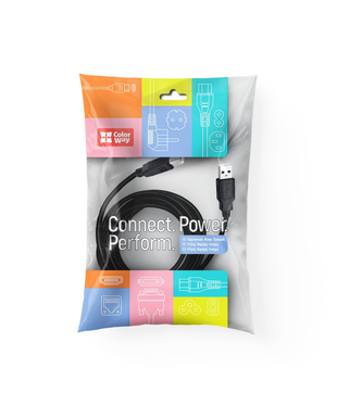 Кабель Colorway USB 2.0 до BM Print Cable 3 м чорний (CW-CBUB073-BK)
