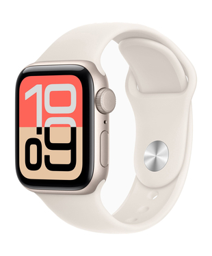 Apple Watch SE 3 GPS 40mm Starlight Aluminium Case with Starlight Sport Band M/L MEH54