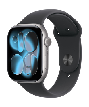 Apple Watch Series 11 GPS 42mm Space Gray Aluminium Case with Black Sport Band S/M MEQW4