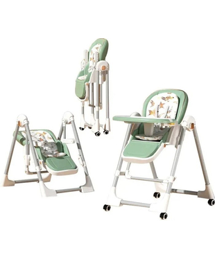 Стільчик-шезлонг для годування 2в1 BabyChair Z901 Green (зелений)