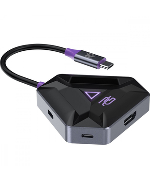 Type-C-Хаб Proove Gaming Spectre (2*USB3.0 + Type-C + PD100W + HDMI) Dark gray