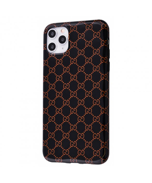 Чехол Brand Gucci Apple iPhone 11 Pro Black pattern