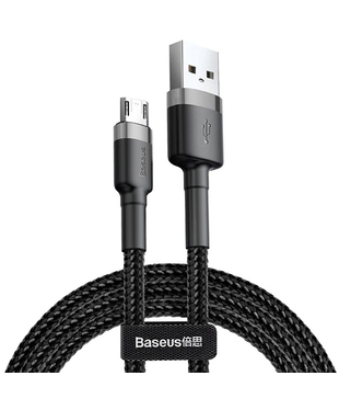 Кабель Baseus Cafule Micro USB 2.4A 1m Gray/black