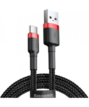 Кабель Baseus Cafule Type-C 2A (2m) red/black