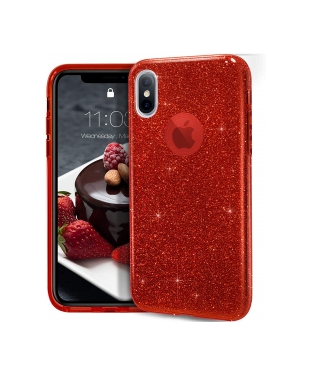 Купити Чохол силіконовий Upex Crystal Glitter Apple iPhone X/XS Red