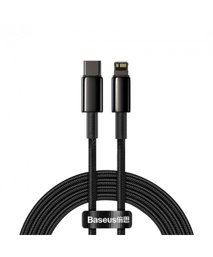 Кабель Baseus Tungsten Gold Type-C to Lightning PD 20W (2m) Black (PB2802Z)