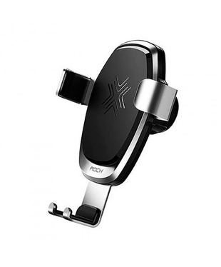 Автодержатель с беспроводной зарядкой Rock Wireless Charging Gravity Car Mount 7.5W/10W Silver (RWC0246)