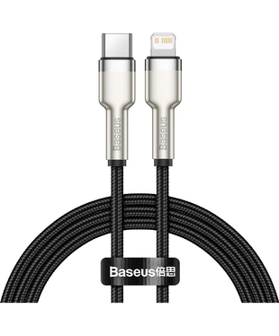 Кабель Baseus Cafule Metal Type-C to Lightning PD 20W (0,25m) (black)