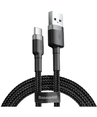 Кабель Baseus Cafule Type-C 2A (3m) gray/black