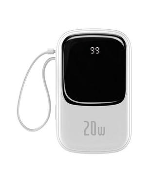 Внешний аккумулятор Baseus Qpow Pro Digital Display Fast Charge 10000mAh 20W White (PPQD020002)
