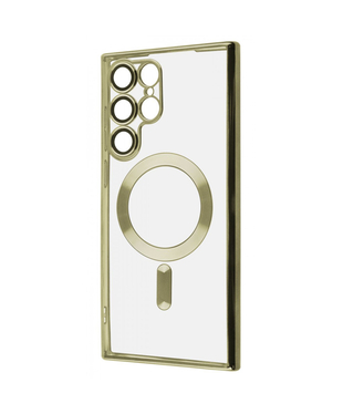 Чохол WAVE Metal Color Case with Magnetic Ring Samsung Galaxy S22 Ultra Gold