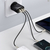 Мережевий зарядний пристрій Baseus Compact Quick Charger 30W (Type-C + 2USB) Black, изображение 6