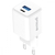 Мережевий зарядний пристрій Proove Pocket GaN 30W (Type-C + USB) White
