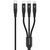Кабель Proove Hydra 3 in1 Type-C + Micro USB + Lightning (1m) Black