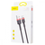 Кабель Baseus Cafule Type-C 3A (0.5m) Gray/black, изображение 2