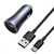 Автомобільний зарядний пристрій Baseus Golden Contactor Pro 40W USB + Type-C + Cable Type-C 5A (1m) Dark gray, зображення 4