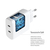 Мережевий зарядний пристрій ColorWay GaN Mini 50W PD Port PPS USB (Type-C PD 30W + Type-C PD 20W) білий (CW-CHS050PD-WT), зображення 8