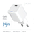 Мережевий зарядний пристрій ColorWay GaN Mini 25W PD Port PPS USB-C білий (CW-CHS052PD-WT), изображение 7