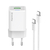 Мережевий зарядний пристрій ColorWay GaN Mini 30W PD Port PPS USB (Type-C PD + USB QC4.0) cable Type-C (CW-CHS053PDC-WT), зображення 4