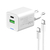 Мережевий зарядний пристрій ColorWay GaN Mini 30W PD Port PPS USB (Type-C PD + USB QC4.0) cable Type-C (CW-CHS053PDC-WT), зображення 6