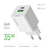 Мережевий зарядний пристрій ColorWay GaN Mini 35W PD Port PPS USB (Type-C PD + USB QC4.0) білий (CW-CHS055PD-WT), зображення 7