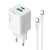 Мережевий зарядний пристрій ColorWay GaN Mini 35W PD Port PPS USB (Type-C PD + USB QC4.0) cable Type-C (CW-CHS055PDC-WT), зображення 3