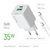 Мережевий зарядний пристрій ColorWay GaN Mini 35W PD Port PPS USB (Type-C PD + USB QC4.0) cable Type-C (CW-CHS055PDC-WT), зображення 7