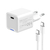 Мережевий зарядний пристрій ColorWay GaN Mini 35W PD Port PPS USB-C білий cable Type-C (CW-CHS056PDC-WT), зображення 6