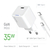 Мережевий зарядний пристрій ColorWay GaN Mini 35W PD Port PPS USB-C білий cable Type-C (CW-CHS056PDC-WT), зображення 7