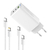 Мережевий зарядний пристрій ColorWay GaN Mini 65W PD Port PPS USB (USB-2C1A) cable Type-C&Lightning (CW-CHS058PDCL-WT), зображення 6
