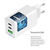 Мережевий зарядний пристрій ColorWay GaN Mini 65W PD Port PPS USB (USB-2C1A) cable Type-C&Lightning (CW-CHS058PDCL-WT), зображення 8