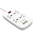 Мережевий фільтр-подовжувач СolorWay 4 розетки/4USB (1QC3.0 + 3 AUTO ID) (CW-CHU44QW), зображення 4